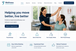 Professional website for allied health practices designed to improve digital visibility and attract more patient enquiries