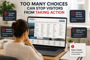 Too Many Choices Can Stop Visitors from Taking Action